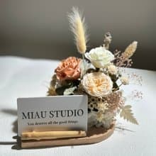 永生花名片座 辦公室療癒小物 擴香 新年禮物 開幕祝賀禮 代寫卡