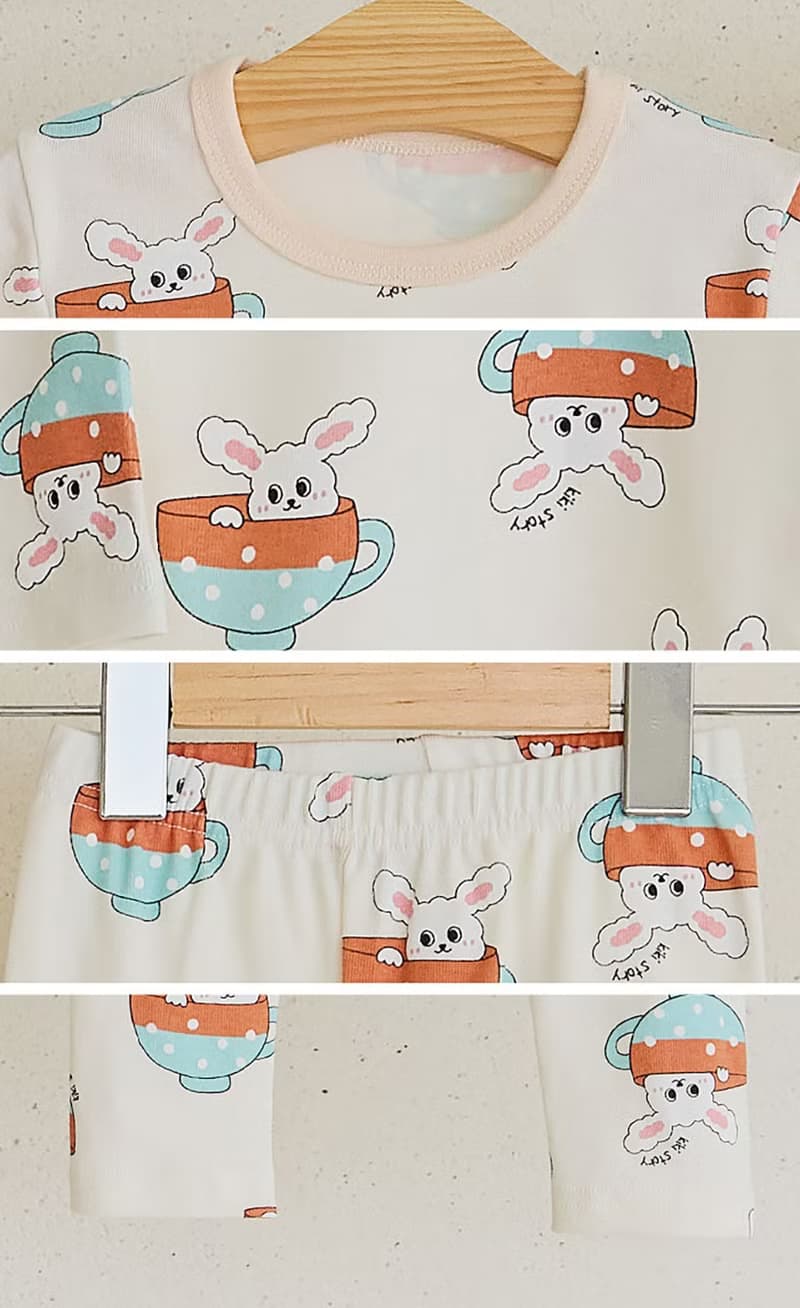 兔兔的下午茶-舒棉雲柔衣長袖韓國童裝-K51909