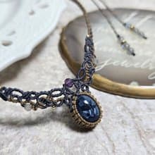 預購訂製。PI05彼得石。南美蠟線編織項鍊