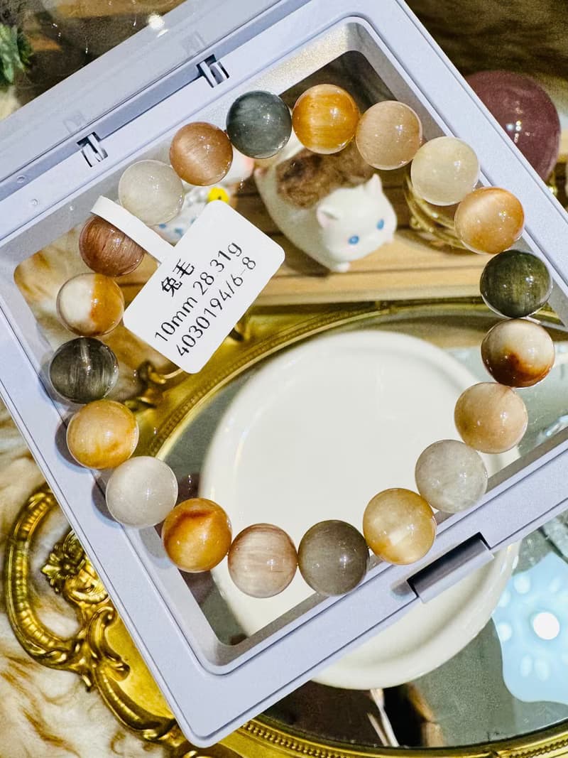 小精品滿順彩兔毛水晶10mm28.31g滿毛順髮強光正向積極遠離負面