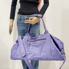 Snakeskin Weekender Duffle Bag Leather Weekender Bag Snakeskin Travel Bag