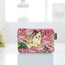 零錢包 卡片隔層 / 防潑水 平織緹花 躲貓貓