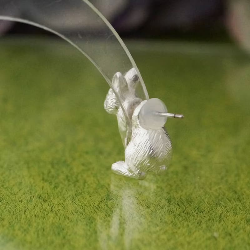 うさぎピアス ネザーランドドワーフ 片耳 / Silver