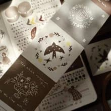 暖栗時光  鹽系輕復古可愛可撕便簽卷帶底紙可書寫