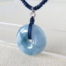 本命年【歲歲平安】藍紫意境棉翡翠項鍊*SF09*招財、開運