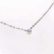 【Moriarty Jewelry】包鑲 - 小鑽 - 14K 白K金 單鑽項鍊