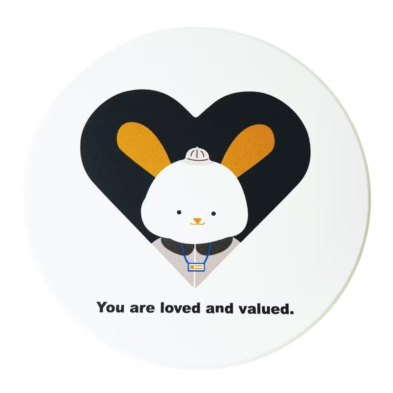 Blue ID 兔兔 馬克杯加杯墊組