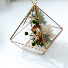金字塔的愛情（綠色系乾燥花）
