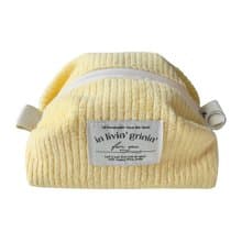 terry corduroy pouch M_milky yellow