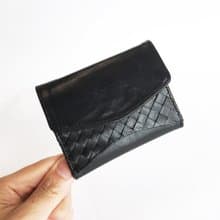 小さな三つ折り財布　Jackマイクロウォレット Black 名入れ・ギフト包装無料