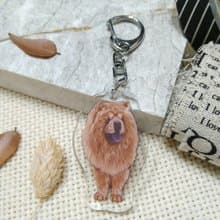 鬆獅犬-壓克力吊飾(鑰匙圈)-雙面圖案-新廠商