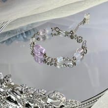 浪漫薰衣草貔貅女神手鍊/德魯納系列 - 醫療鋼/薰衣草紫水晶貔貅