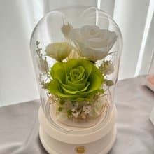 永生花音響花盅 永生花夜燈 藍牙音響喇叭 清新款 贈送包裝禮盒