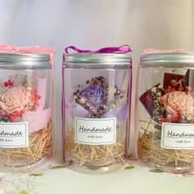 索拉花乾燥療癒系花束花罐