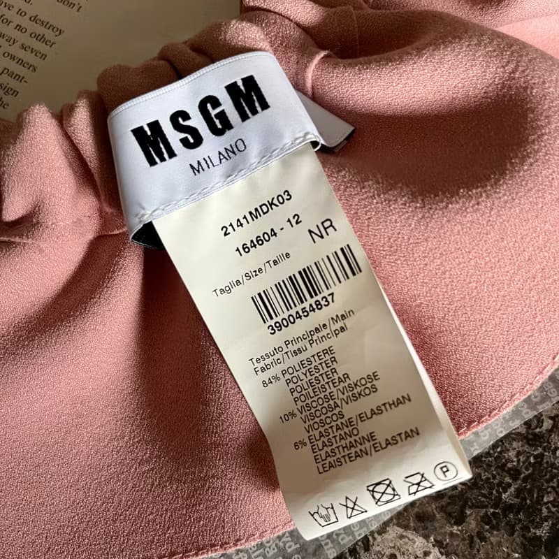 MSGM 義大利製 粉紅色 荷葉邊 領子