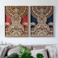 如意結葫蘆|開運招財立體木雕沙發背景牆掛畫新店開幕喬遷禮物