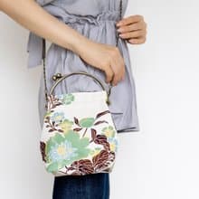 ベンリーがま口バッグ てまりばな チェーン・合皮ショルダー付 【 日本製 】