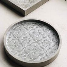 海棠花水泥玻璃盤