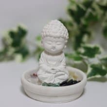 五行水晶礦石擴香 淨念吉祥小佛之培德 - 小盤組 擴香石複合材質