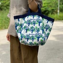 手工製印花帆布手挽袋 /手提包