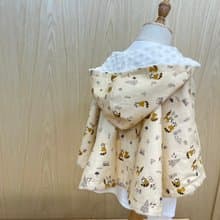 森林浣熊 嬰幼兒80-100公分 手工保暖斗篷嬰兒禮物 彌月禮盒