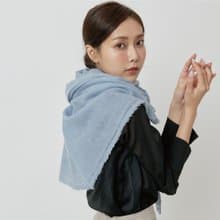 藍灰 | 經典素面 喀什米爾圍巾