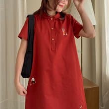 LuLu Dress 蓮花領連衣裙 Rusty Red 紅橙