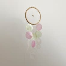 DIY-KIT| Ricotta Cheese(S)-Pink, Green-MIX| Shell Wind Chime Mobile | #0-571