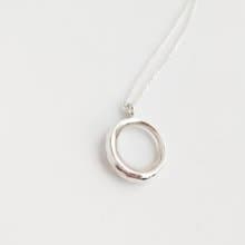 母親節送禮 明月光 純銀項鍊 無珍珠款 純銀月亮項鍊