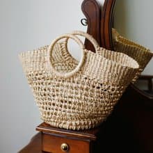 NESS CRAFT麻織袋/藤織/藤織袋/沙灘/藤織手袋