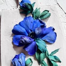 Anemone sculptural painting 3d flowers painting floral art