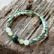 苒苒 / 綠磷灰 編繩 手鍊