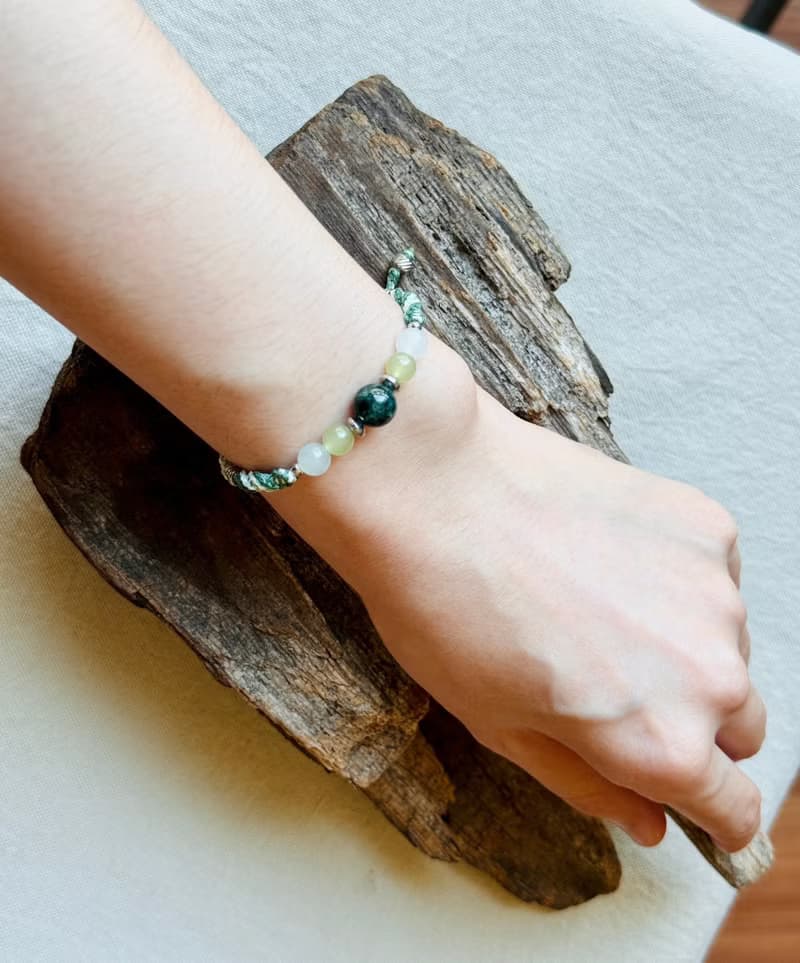 苒苒 / 綠磷灰 編繩 手鍊