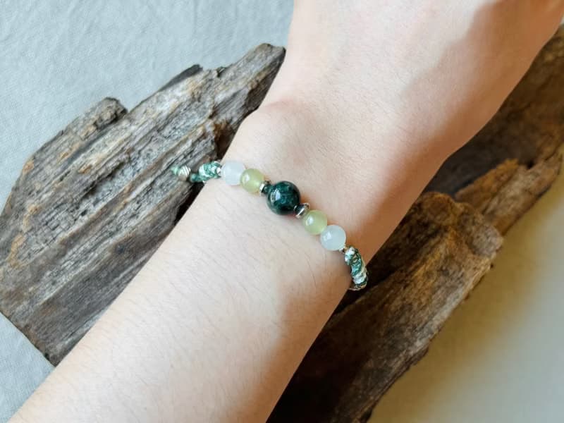 苒苒 / 綠磷灰 編繩 手鍊