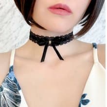 黒 / Lara / リボンとレースのチョーカー　SV371BK