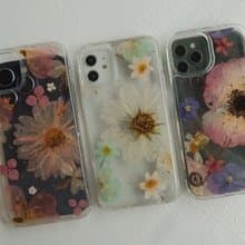 現貨特惠 /  iPhone14 plus 押花手機殼 壓花 手作 防摔 樹脂