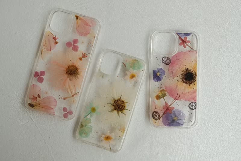 現貨特惠 /  iPhone14 plus 押花手機殼 壓花 手作 防摔 樹脂
