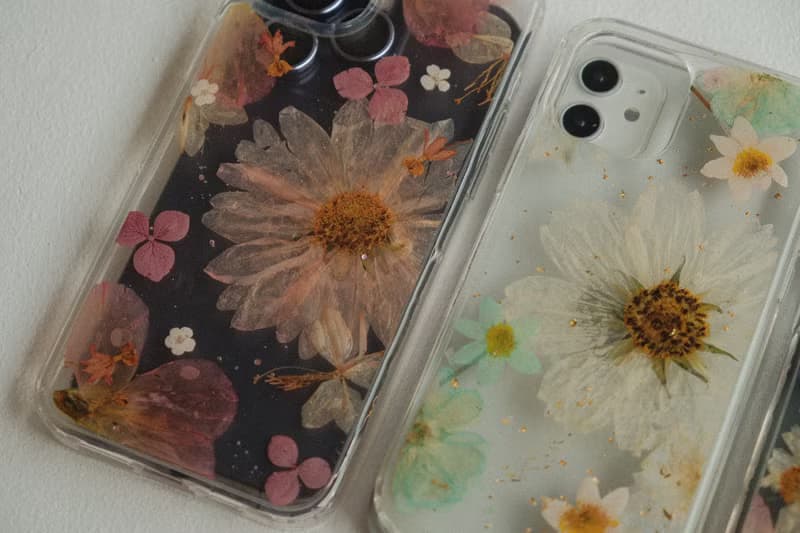 現貨特惠 /  iPhone14 plus 押花手機殼 壓花 手作 防摔 樹脂