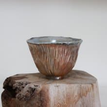 柴燒手捏小茶碗/青瓷握杯/品茗杯/200ml/瀧間拾光