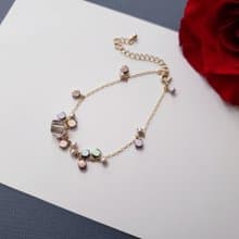 ヘマティーンとスモーキークオーツのブレスレット