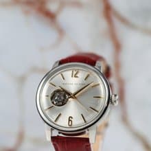 鏤空機械腕錶 - 銀面金字