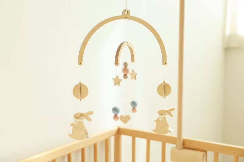 Wood Bunny Mobile