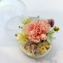 畢業花束禮物 永生康乃馨玫瑰玻璃盅罩 生日開幕店面居家佈置七夕