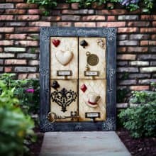 Alice in Wonderland wood wall panel Queen of hearts Wall display Wall home decor