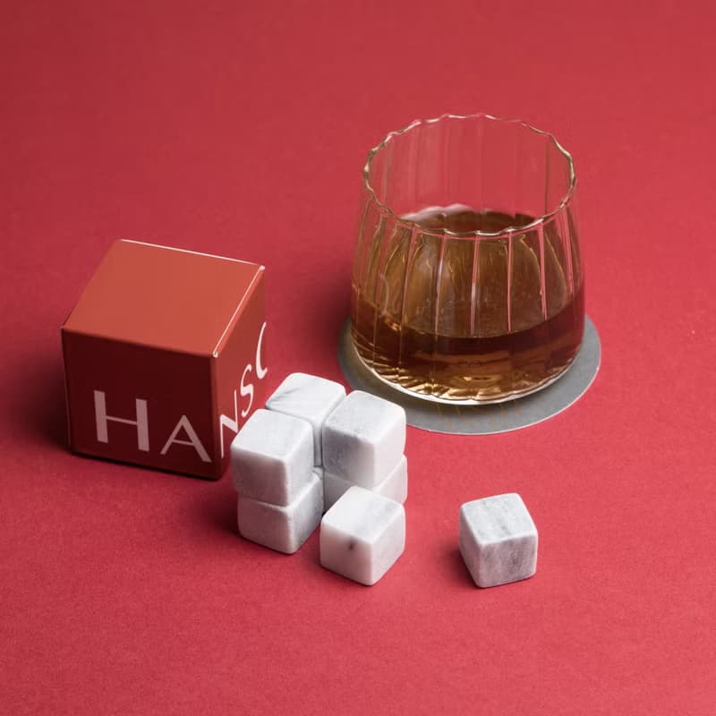 【新婚禮物】品酒禮盒/ 手工玻璃酒杯&大理石冰磚 轉出好運