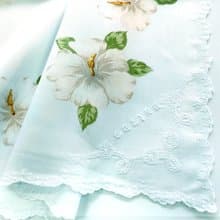 Celine Vintage Handkerchief Magnolia Floral 20 x 20 inches