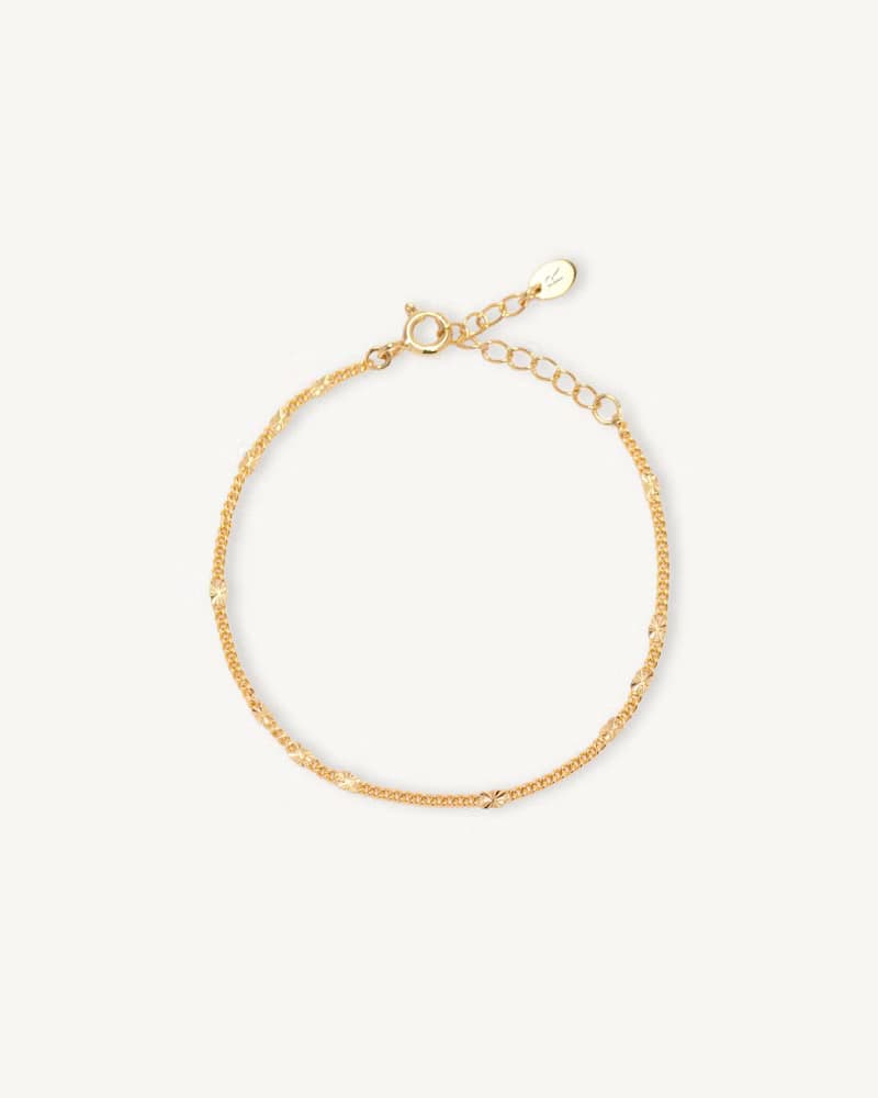 Luce │ 微光細古巴手鍊 輕珠寶 純銀手鍊