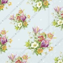 德國 IHR-33*33cm餐巾紙-春天花束淺藍色