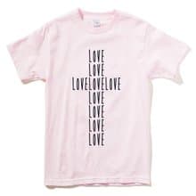 LOVE CROSS 男女短袖T恤 淺粉色 十字架 愛 宗教 耶穌 基督