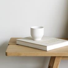 【Hübsch】－719023 簡約白色陶瓷杯 茶杯 水杯新年禮物 禮品